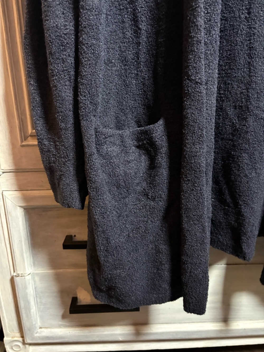 Barefoot Dreams Bamboo Essential Long Cardigan Navy Super Soft Coastal Lagenlook - Picture 5 of 8